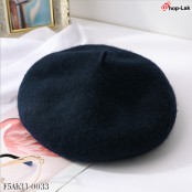 หมวกเบเร่ต์จิตรกรขนวู Beret  เนื้อผ้าอยู่ตัวไม่อ่อน ใส่ได้ทุกขนาดศรีษะ สไตล์คลาสสิก หมวกเบเร่ต์ผู้หญิง No.F5Ah31-0021