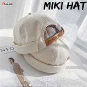 Miki Hat หมวกมิกิ ลาย "FOUNDED 1986" หมวกวินเทจย้อนยุค 1986  หมวกทรงกลมไม่มีปีก หมวกแตงโม สีพื้น No.F5Ah31-0059