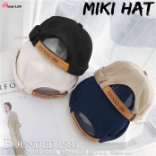 Miki Hat หมวกมิกิ ลาย "FOUNDED 1986" หมวกวินเทจย้อนยุค 1986  หมวกทรงกลมไม่มีปีก หมวกแตงโม สีพื้น No.F5Ah31-0059