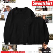 Sweatshirt เสื้อยืดคอกลมแขนยาว เสื้อสเวตเตอร์ ผ้าสำลี เสื้อเปล่าแขนยาว ใส่สบาย สไตล์อเมริกัน No.F5Cs01-0931