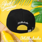 หมวกแก็ปต้อนรับซัมเมอร์สไตล์เกาหลี ปักลาย M  Milkshake  2สี ! No.F7Ah15-0144