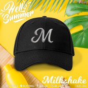หมวกแก็ปต้อนรับซัมเมอร์สไตล์เกาหลี ปักลาย M  Milkshake  2สี ! No.F7Ah15-0144