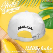 หมวกแก็ปต้อนรับซัมเมอร์สไตล์เกาหลี ปักลาย M  Milkshake  2สี ! No.F7Ah15-0144