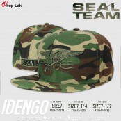 หมวกฮิปฮอป หมวก HIPHOP เต็มใบ ลาย Navy Seal Team หมวกฮิปฮอปลายทหาร No.F7Ah47-0075