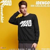 เสื้อกันหนาวคอกลม เสื้อแขนยาว ผ้าสำลี ลาย MAD สเวตเตอร์แบรนด์ IDENGO สวยๆ สไตล์ยุโรป No.F7Cs01-0095