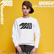 เสื้อกันหนาวคอกลม เสื้อแขนยาว ผ้าสำลี ลาย MAD สเวตเตอร์แบรนด์ IDENGO สวยๆ สไตล์ยุโรป No.F7Cs01-0095