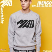 เสื้อกันหนาวคอกลม เสื้อแขนยาว ผ้าสำลี ลาย MAD สเวตเตอร์แบรนด์ IDENGO สวยๆ สไตล์ยุโรป No.F7Cs01-0095