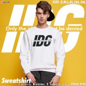 Sweatshirt เสื้อแขนยาวคอกลม ลาย IDG  ผ้าสำลี สเวตเตอร์แบรนด์ IDENGO สวยๆ สไตล์ยุโรป No.F7Cs01-0119