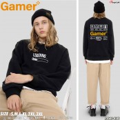 เสื้อแขนยาวคอกลม ลาย Gamer ผ้าสำลี สเวตเตอร์สวยๆ สไตล์ยุโรป ชาวสายเกมเมอร์ควรมี Sweatshirt Gaming No.F7Cs01-0143