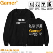 เสื้อแขนยาวคอกลม ลาย Gamer ผ้าสำลี สเวตเตอร์สวยๆ สไตล์ยุโรป ชาวสายเกมเมอร์ควรมี Sweatshirt Gaming No.F7Cs01-0143