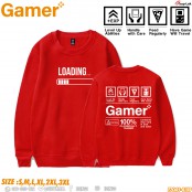 เสื้อแขนยาวคอกลม ลาย Gamer ผ้าสำลี สเวตเตอร์สวยๆ สไตล์ยุโรป ชาวสายเกมเมอร์ควรมี Sweatshirt Gaming No.F7Cs01-0143