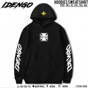 HOODIE flex hoodie sweatshirt with IDENGO Old School pattern (glow in the dark) No.F7Cs04-0200