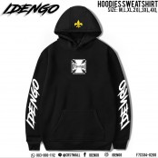 HOODIE เสื้อกันหนาว มีฮู้ด สกรีน flex ลาย IDENGO Old School (เรืองแสงในที่มืด) No.F7Cs04-0200