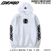 HOODIE เสื้อกันหนาว มีฮู้ด สกรีน flex ลาย IDENGO Old School (เรืองแสงในที่มืด) No.F7Cs04-0200