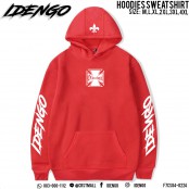 HOODIE เสื้อกันหนาว มีฮู้ด สกรีน flex ลาย IDENGO Old School (เรืองแสงในที่มืด) No.F7Cs04-0200