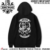 เสื้อกันหนาว มีฮู้ด สกรีน flex ลาย IDENGO Motorcycles เสื้อฮู้ดแขนยาวสไตล์ไบค์เกอร์ HOODIE No.F7Cs04-0260