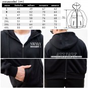 Hoodies เสื้อกันหนาว มีซิป แบบฮู้ด NWYRY EVERYDAY AWAY เสื้อฮู้ด สไตล์เกาหลี เสื้อกันหนาวแฟชั่น No.F7Cs04-0320