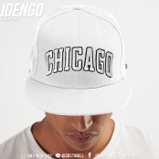 หมวก HipHop เต็มใบ สีแดง/สีดำ สไตล์ชาวอเมริกา ชาวบาสเก็คบอลหรือชาวฮิปฮอป ลาย CHICAGO  No.F7Ah47-0051 และ F7Ah47-0065