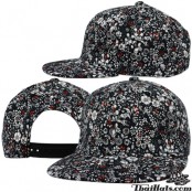 หมวก HipHop ลายดอกไม้ สินค้ามี 3 สี   No.F5Ah47-0087