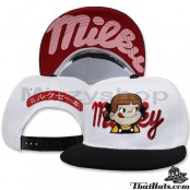 หมวก HipHop Milky Cap สีขาวปีกดำ ลายเด็กผู้หญิง เด็กผู้ชาย   สินค้ามี 2 สี  No.F5Ah47-0145