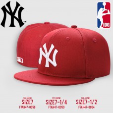 หมวกHIPHOPเต็มใบ หมวกHIPHOP NY สีแดง ปักขาว สินค้า มีทั้งหมด 3 SIZE NO. F7Ah47-0058