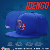 หมวก HipHop เต็มใบ สีน้ำเงิน สไตล์เท่ห์ๆ ในเเบบ IDenGo ลาย IDG   No. F7Ah47-0054