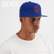 หมวก HipHop เต็มใบ สีน้ำเงิน สไตล์เท่ห์ๆ ในเเบบ IDenGo ลาย IDG   No. F7Ah47-0054