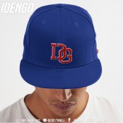 หมวก HipHop เต็มใบ สีน้ำเงิน สไตล์เท่ห์ๆ ในเเบบ IDenGo ลาย IDG   No. F7Ah47-0054