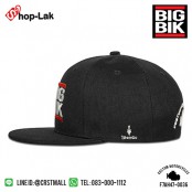 หมวกHIPHOP แฟชั่น  หมวกHIPHOPเต็มใบ   หมวกHipHop BIGBIK สีดำ No.FF7Ah47-0036