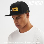 หมวกHIPHOP แฟชั่น  หมวกHIPHOPเต็มใบ  หมวก HipHop  Pornhub  สีดำ 