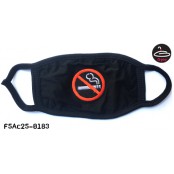 ผ้าปิดปากสีดำลาย NO SMOKING  F5Ac25-0183