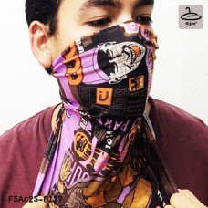 ผ้าบัฟลายแก๊งสเตอร์ ผ้าโพกหัว ผ้าปิดจมูก (buff headwear) No.F5Ac25-0177