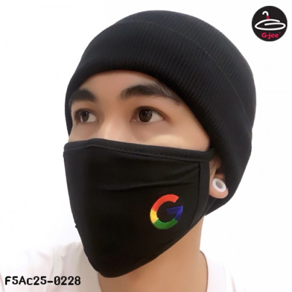  ผ้าปิดปากสีดำลาย GOOGLE No.F5Ac25-0228