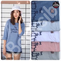 Long sleeve shirt  Long sleeve t-shirt printed with letters " NOT FROM PARIS MADAME "  5 colors No.tsh-0271  