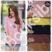  Korean fashion Long Sleeve T-Shirt  Long Sleeve Cotton T-Shirt RabBit Embroidery  No.tsh-0295  :F1Cs50-1392