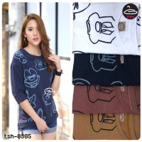 T-shirt pretty Korean fashion. Mickey Mouse Long Sleeve Shirt Soft and comfortable with 4 colors No.F1Cs50-1438