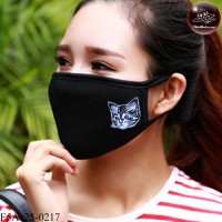 Black fabric Korean black fabric fashion. Black Nose Cute black glove pattern cute cat brother. Soft texture with soft filter inside. No.F5Ac25-0217