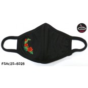 Black glove with rose Micron fabric with filter inside. No.F5Ac25-0328