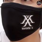 ผ้าปิดปากสีดำลาย monsta x No.F5Ac25-0193