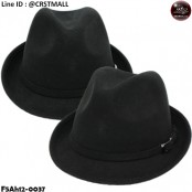 หมวกMJ หมวกทรงไมเคิล ผ้าสักหลาด  คาดเข็มขัด มี 3 สี  No.F5Ah12-0058