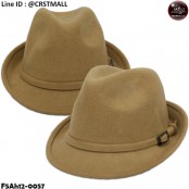 หมวกMJ หมวกทรงไมเคิล ผ้าสักหลาด  คาดเข็มขัด มี 3 สี  No.F5Ah12-0058