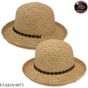 หมวกทรง LADY สานคาดริบบิ้นลูกไม้ คาดโซ่ หมวกสาน ผู้หญิง มี 5 สี  No.F5Ah18-0070