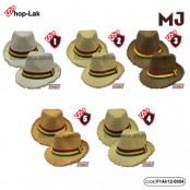 หมวกทรง MJ  สานปลายปุยคาดริบบิ้น  สินค้าทั้งหมด มี 5 สี  No.F1Ah12-0004