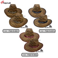 COWBOY hat decorated with brown border, brown cowboy hat, Mariboro. There are 3 colors. No.F5Ah16-0020