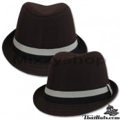 หมวกทรง MJ ไมเคิล ผ้าสักหลาด  คาดแถบ มี 4 สี   No.F5Ah12-0027