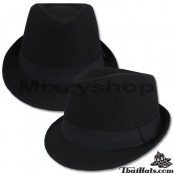 หมวกทรง MJ ผ้าสักหลาดคาดแถบดำ  สินค้ามีทั้งหมด 4 สี No.F5Ah12-0020