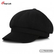  หมวกทรงฟักทอง ผ้าสักหลาด สีดำ หมวกnewboys หมวกฟักทองผ้ากำมะหยี่สีดำF5Ah30-0033
