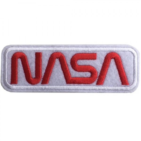 อาร์มปักลาย ป้าย NASA สี่เหลี่ยม/Size 10x3cm ติดเสื้อติดหมวก ติดสินค้าแฟชั่น งาน DIY เสื้อผ้า งานปักระเอียด No.P7Aa52-0431
