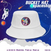 Bucket หมวกบักเก็ต หมวกปีกรอบ งานปัก ลายจรวด Rocket ใส่สบาย สไตล์วินเทจ No.F7Ah32-0123