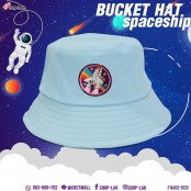 Bucket หมวกบักเก็ต หมวกปีกรอบ งานปัก ลายจรวด Rocket ใส่สบาย สไตล์วินเทจ No.F7Ah32-0123